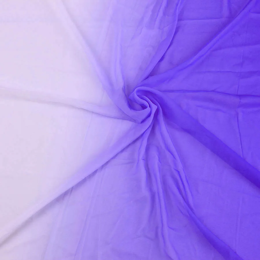 BluePurple to White Градиент Омбре оттенок цвета ткани 100D шифон Tissu вечернее платье ткань для свадебных платьев по двору(91,5 см - Цвет: BluePurple to White
