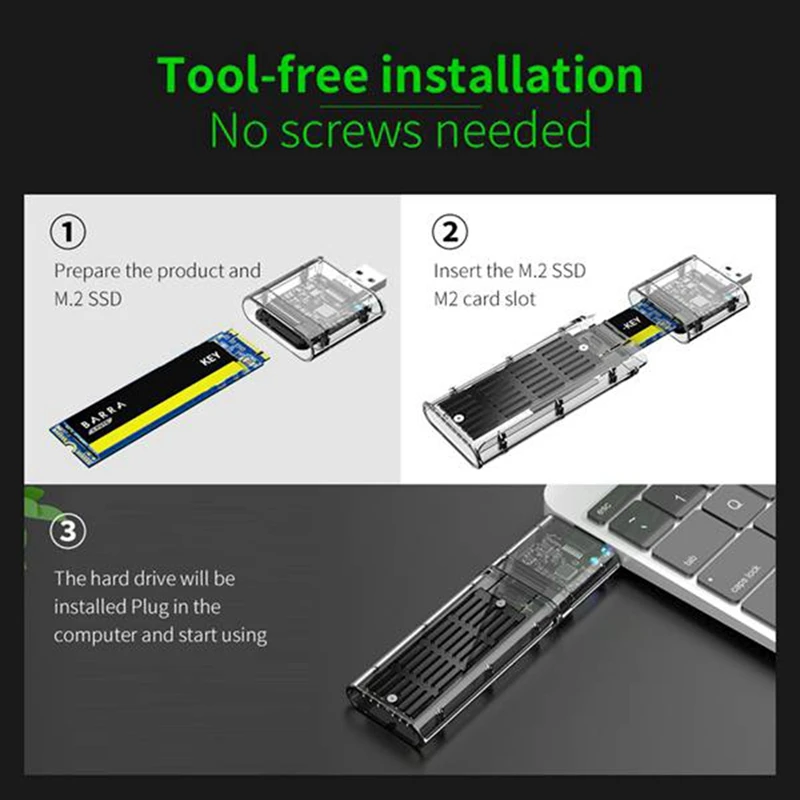 ܺ M.2 NGFF SATA SSD Ŭ  USB3.0 Gen1 PC  5 ⰡƮ/  SATA SSD ϵ ̺ ̽