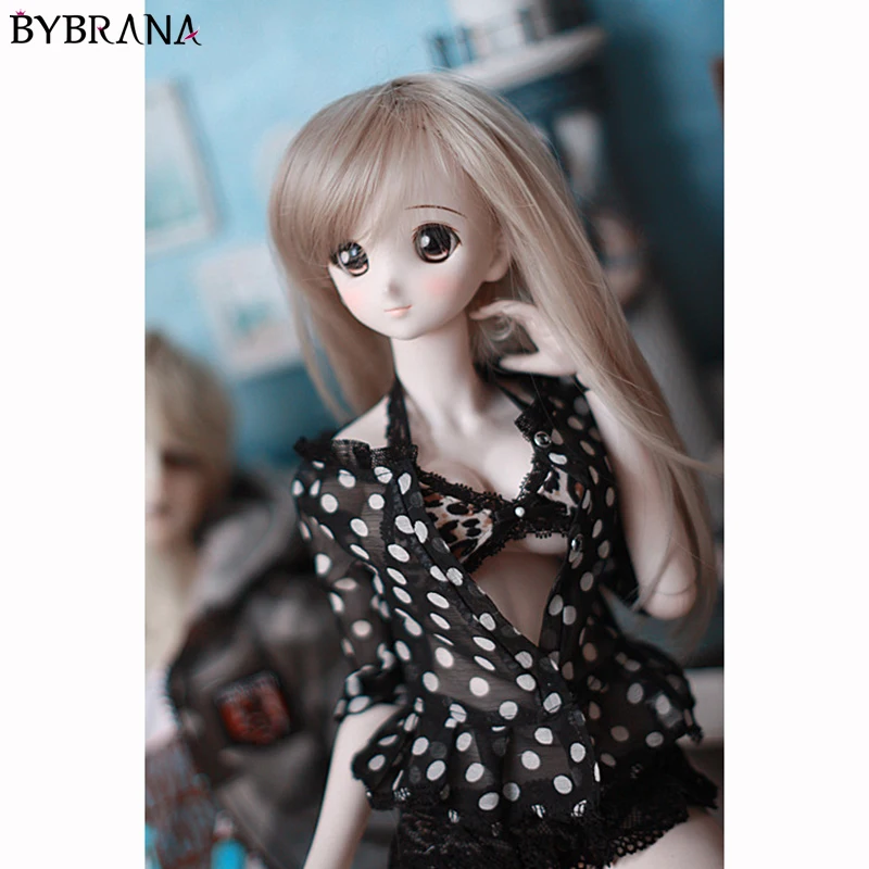 Комплект одежды для кукол Bybrana BJD SD пятнистый топ + нижнее белье с леопардовым