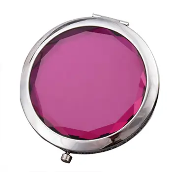

Portable Women Pocket Makeup Mirror Round Double Sided Folding Compact Magnifier