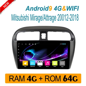 

multimedia player For Mitsubishi mirage Attrage 2012-2018 audio radio GPS navi RAM4G ROM64G dsp carplay 4G WIFI 1 din Android
