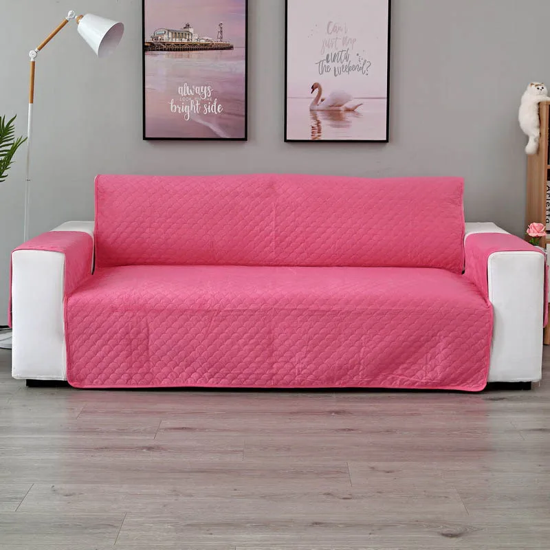 Одноместный/двойной/Три чехлы для кресел, двусторонний Чехол для мебели для дивана, защитный чехол для домашних животных, матрас для собак - Цвет: pink