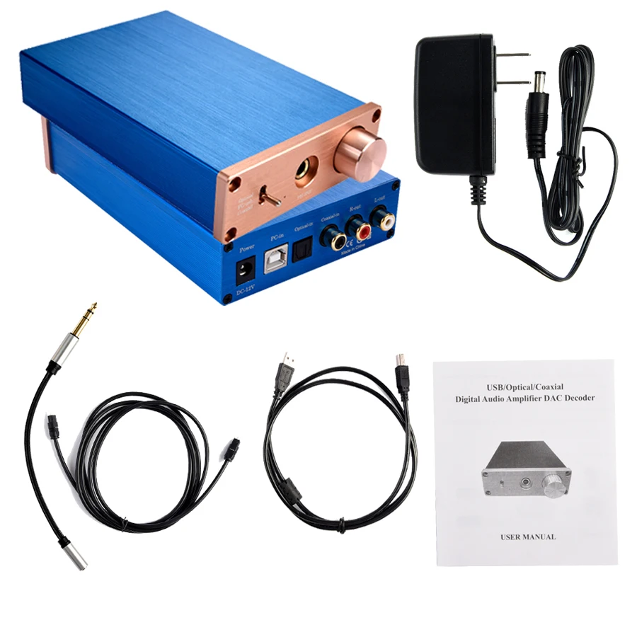 Hifi Optical Coaxial USB Digital to Analog Audio Amplifier Converter 96KHz DAC Decoder For Home Theater Video Headphone PS4 DVD