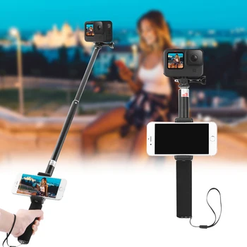 

Portable Selfie Extension Stick For Gopro Hero9 Aluminum alloy Foldable Extension Rod