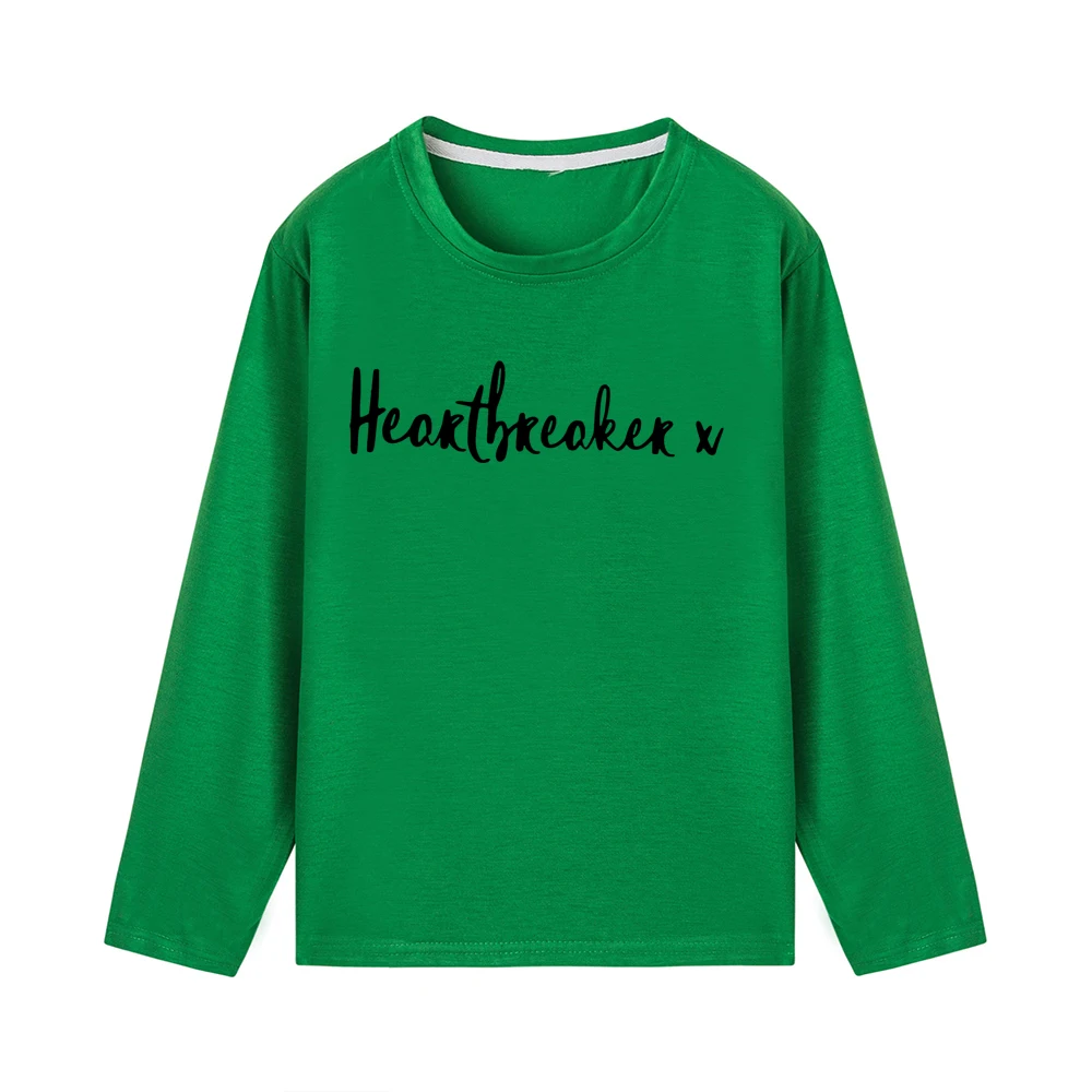 Heartbreaker/Лидер продаж; Футболка детская модная футболка с длинными рукавами Топы для мальчиков и девочек; коллекция года; сезон осень-зима; стиль; модная зимняя футболка - Цвет: 43L7-KLTGN-