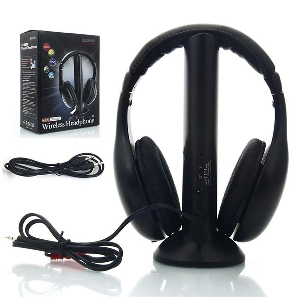 New Arrival Foldable Wireless Headphone Gaming Headset Cordless Earphones with RF Mic for PC TV DVD CD MP3 MP4