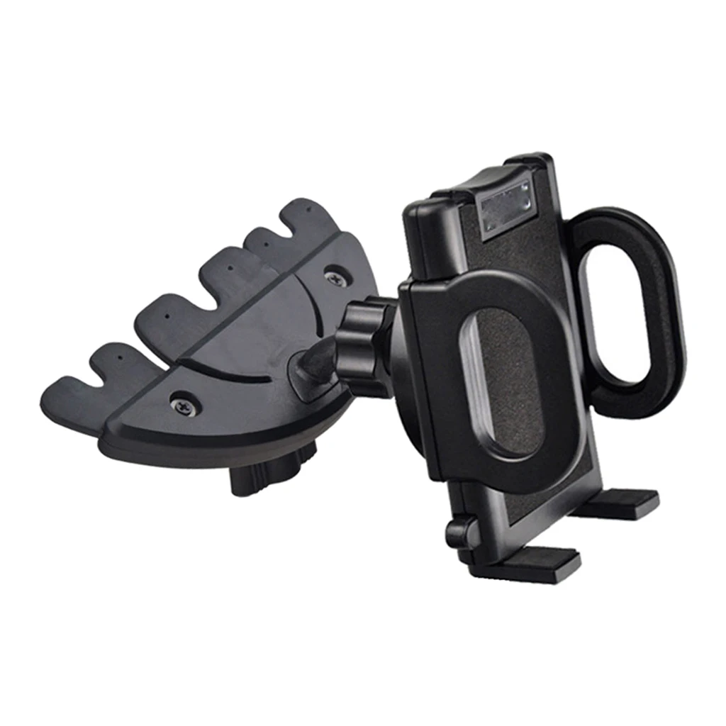 Plastic CD Slot, Car Phone Mount, Fully Adjustable Holder for Hands-Free Phone Calls and GPS Use, Compatible for Phone