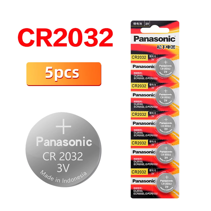 PANASONIC 5 unids/lote cr2032 nuevo pilas de botón de 3V de litio juguetes calculadoras de Control remoto de cr2032