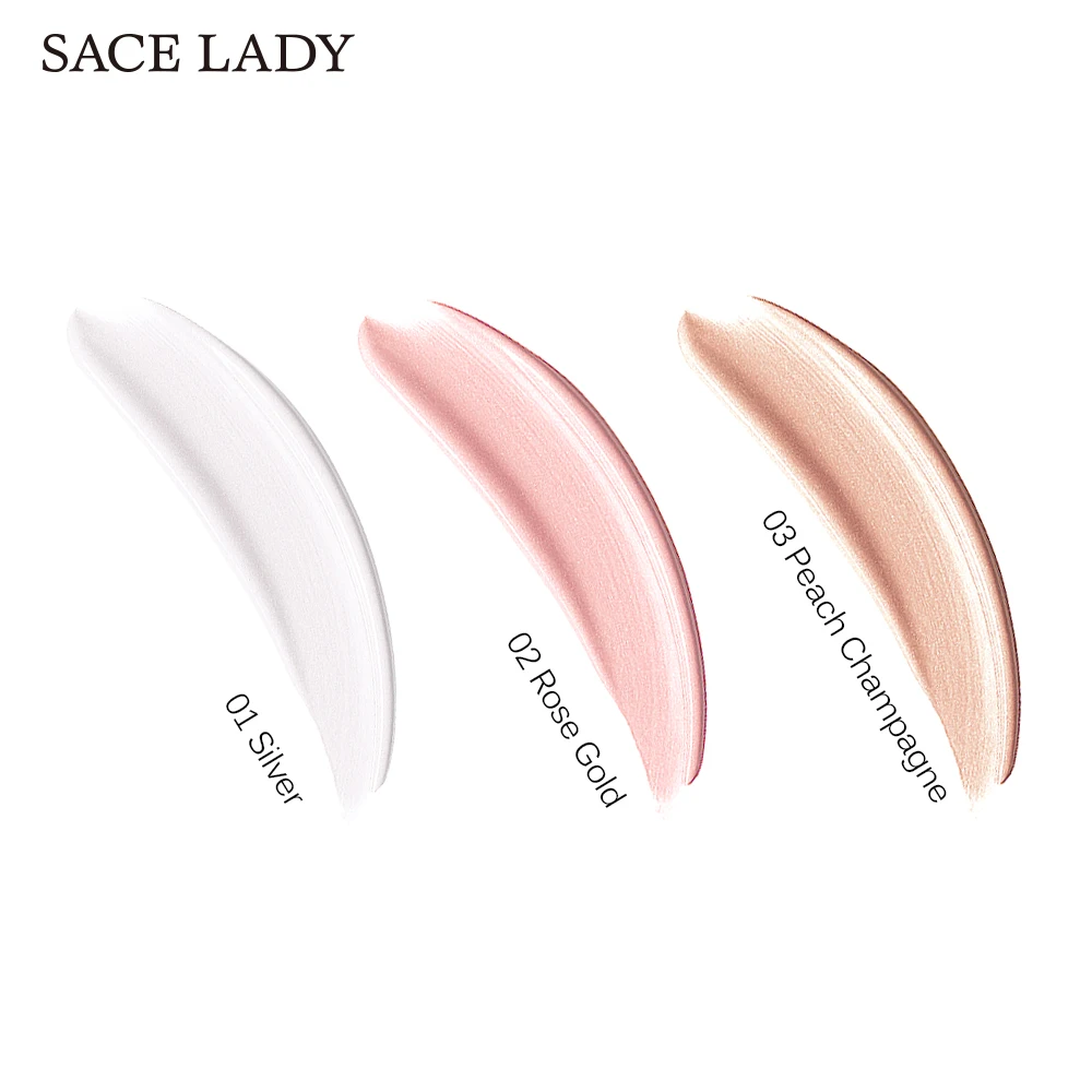 SACE LADY Glitter Liquid Highlighter 3D Face Illuminator Professional Shimmer Glow Make Up Cream Facial Bronzer Contour Cosmetic