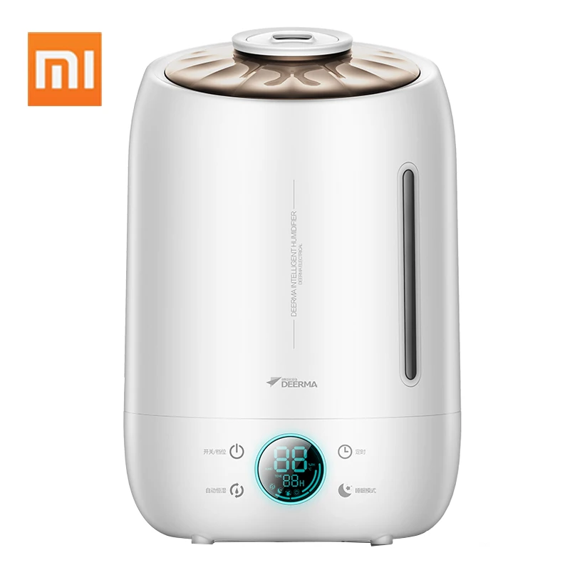 En Ligne Xiaomi Deerma Dem f500 humidificateur d air à ultrasons 5l silencieux arôme brumisateur écran tactile LED fonction de synchronisation maison diffuseur d eau