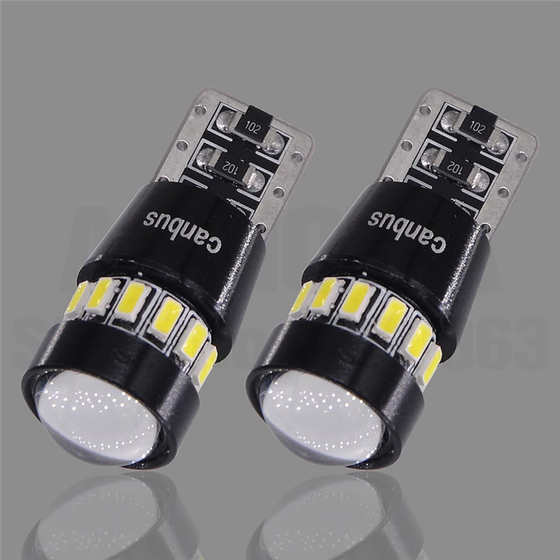 50 шт. T10 светодиодный W5W автомобильный светильник 18 SMD luces 3014 Светодиодный s CANBUS para Автомобильная внутренняя боковая лампа для освещения номерного знака объектив DC 12 В 168 194