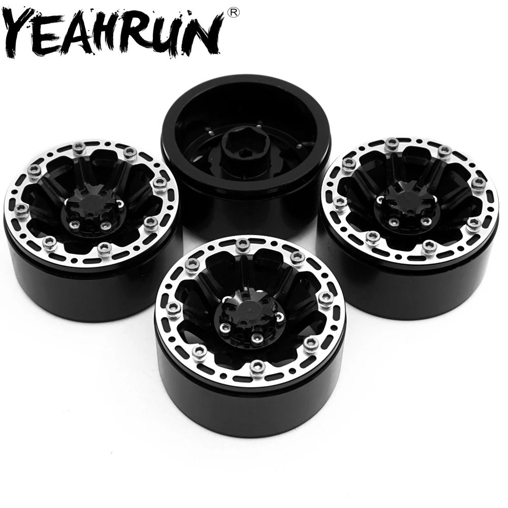 

YEAHRUN 1.9'' Metal Beadlock Wheel Rims for AXIAL SCX10 D90 CC01 1/10 RC Crawler