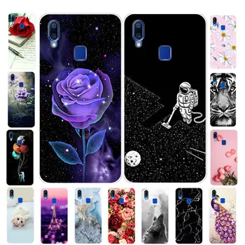 Перейти на Алиэкспресс и купить Чехол для Vivo Y93 Lite, мягкий силиконовый чехол из ТПУ с цветочным рисунком для Vivo Y93, облегченный задний чехол, чехол Y93Lite чехлы для телефона Y 93 ...