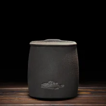 Винтажная художественная банка для хранения чая, керамическая грубая керамика, уплотнение, коробка для чая, зерен, кофе, орехов, банок, контейнер, чайная посуда, аксессуары, ремесло