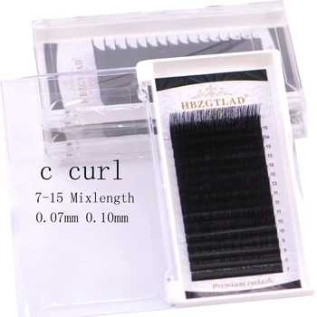 

NEW 16rows 7-15mm mixed model mink eyelash extension individual eyelashes natural eyelashes false eyelashes Makeup Tools