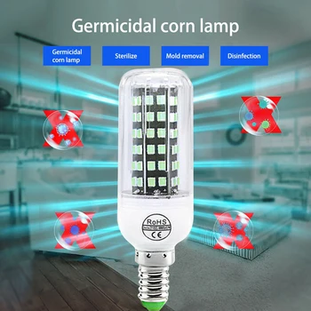 

E27 UVC Desinfection Lamp 112 LED UV Germicidal Sterilization Light E27/E14 Bulb 110V/220V Ultraviolet Light Sterilizer