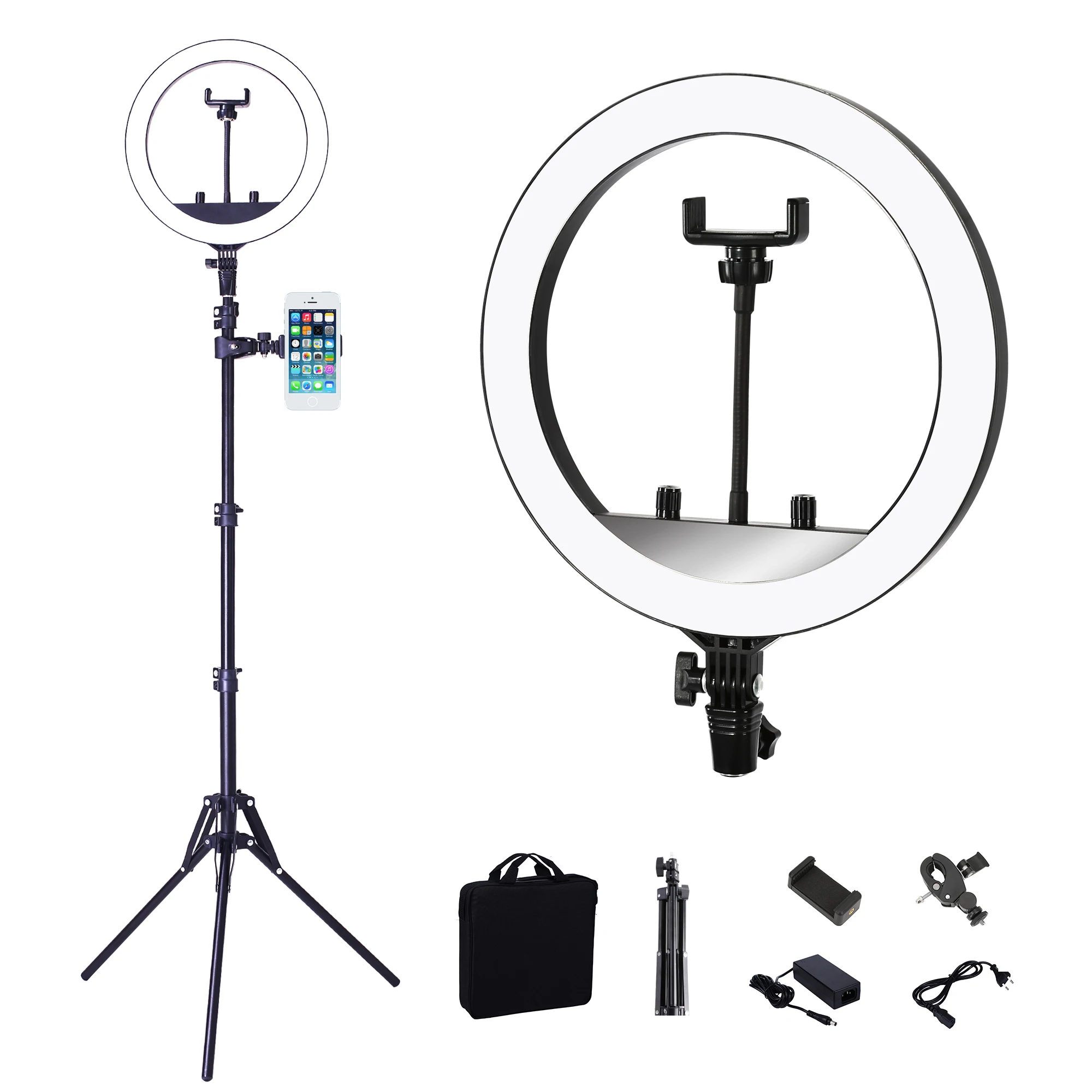 

12 Inch Photography Video Light LED Tripod Ring Lamp Youtube Live 3500-5500k Studio Photo Makeup Light for Phone