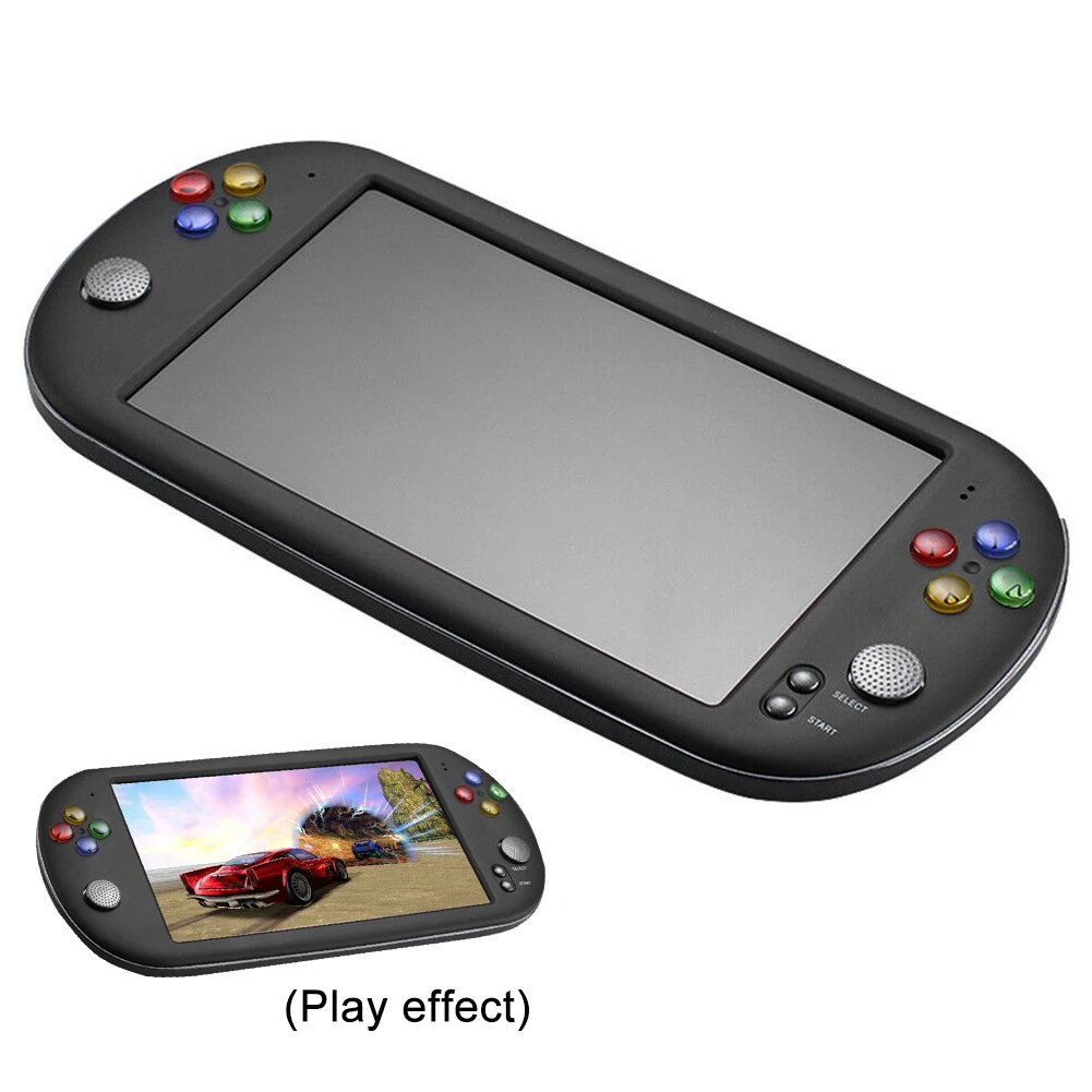 

X16 7 Inch Earphone Multifunction Game Console Breakpoint Memory Music ABS USB Video Movies Portable Handheld Double Rocker