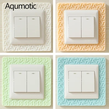 

Aqumotic Soft Switch Sticker Light Night Light Wall Luminous Switchs Stickers 86mm 1pc Plug Sticker