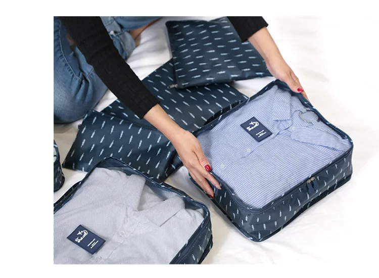 Travel Organizer Storage Bags Portable Luggage Organizer Clothes Tidy Pouch Suitcase Packing Laundry Bag Storage Case 6pcs/set