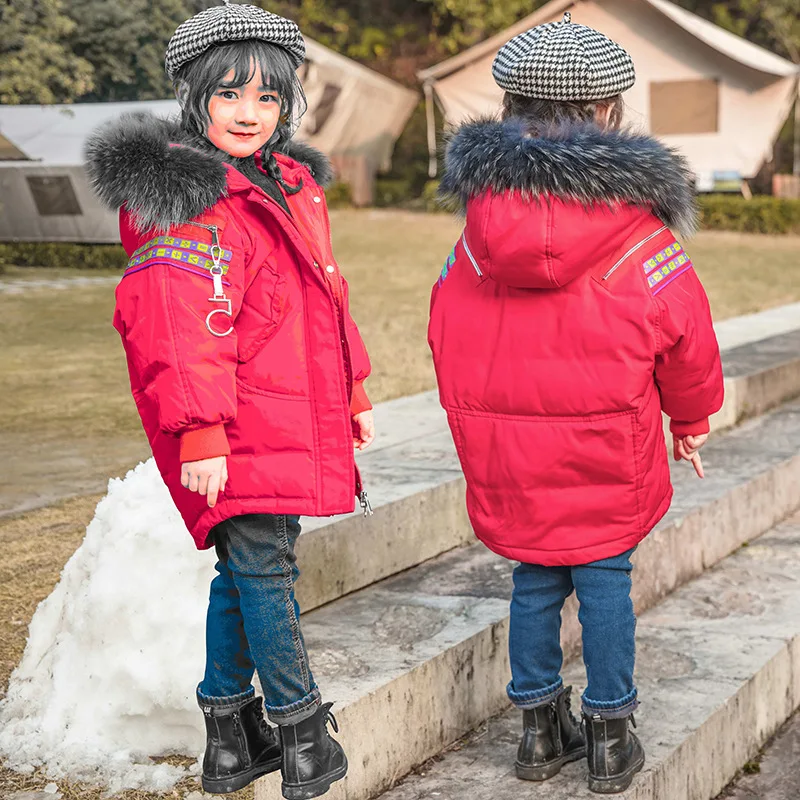 Утепленная брендовая зимняя куртка-пуховик для девочек 10-12 лет; модные повседневные парки-30; теплая верхняя одежда для детей