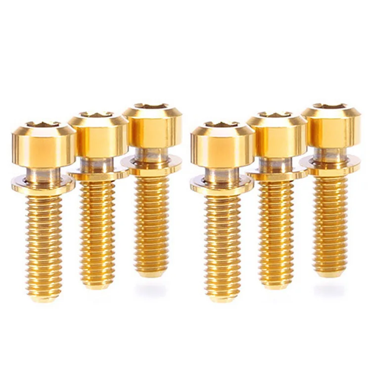 

6x Titanium Stem Screws M5*16/18/20mm MTB Road Bike Bicycle Stem Bolts & Washers