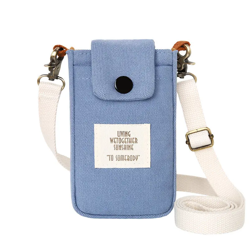 

Solid Color Big Screen Mobile Phone Bag Sansebuding Korean-style Cute Shoulder Mobile Phone Bag Women's Bag Can Put IPhone7 P
