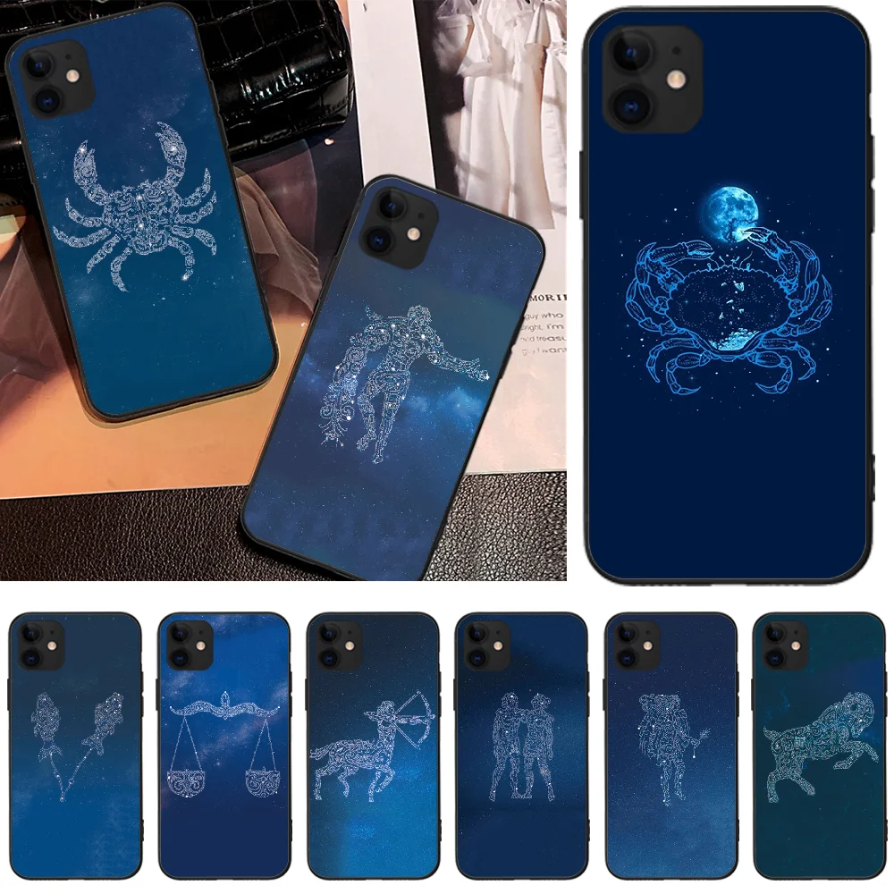 Viviana 12 Созвездие Знаки зодиака ТПУ чехол для телефона iPhone 5C 6 6S 7 8 plus X XS XR MAX 11 pro Pro Max