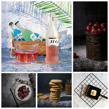 

Photography Background Paper Double-Sided Cement Texture Backdrop Studio Photo Accessories for Food Drink Cosmetic Toy Shooting