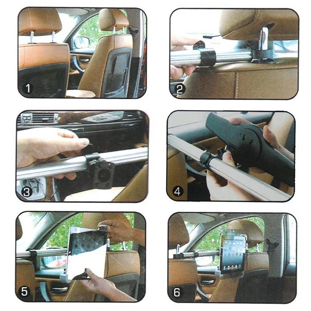 Holder For Tablet PC Auto Car Back Seat Mount Stand Holder Car Seat Tablet Headrest Holder 360 Degree Rotation For 7