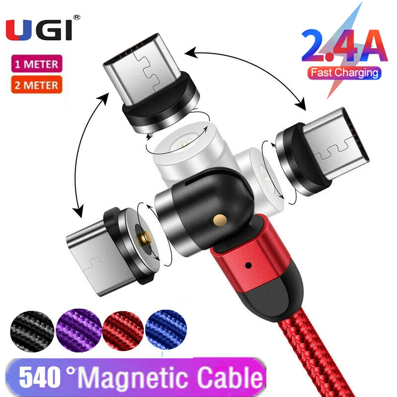 Магнитный кабель UGI 1 м/2 м/3 м 3 в зарядное устройство для быстрой зарядки 540 А