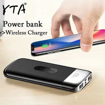 30000 20000mahパワーバンク外部バッテリー銀行builtインワイヤレス充電器powerbankポータブルチーワイヤレス充電器iphone xs最大8