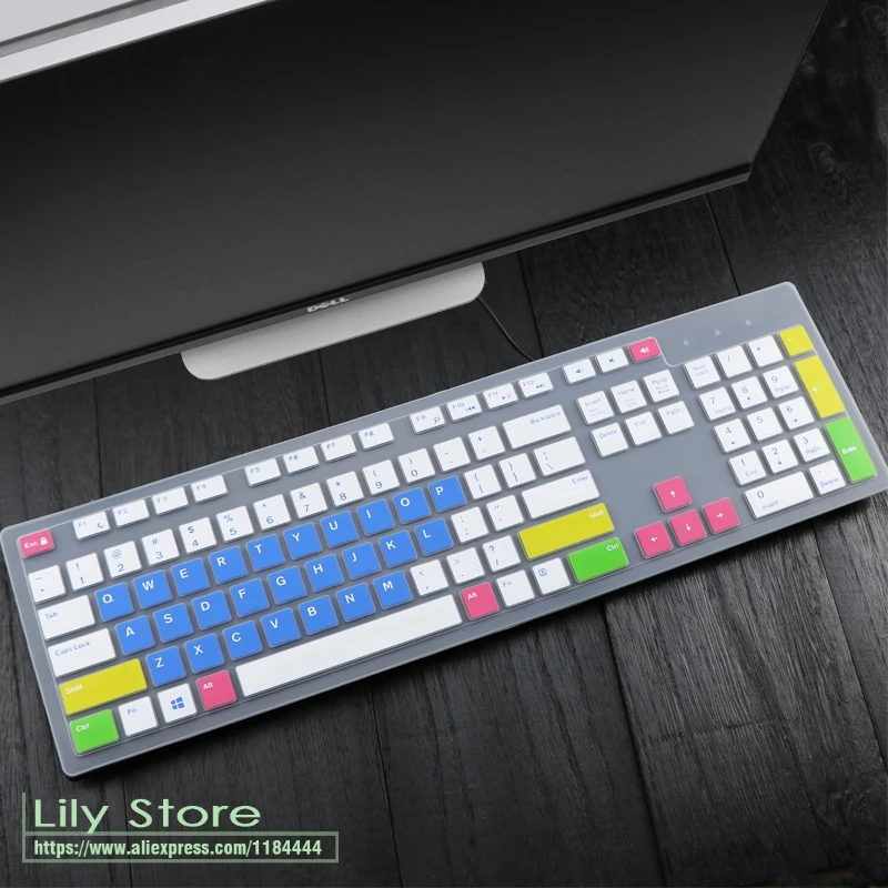 candyblue Силиконовый чехол для клавиатуры Dell Inspiron настольный компьютер OptiPlex 3050 5250 Kb216 3459 3277 3475 3670 5477 7777 3264 все в одном ПК - Цвет: candyblue