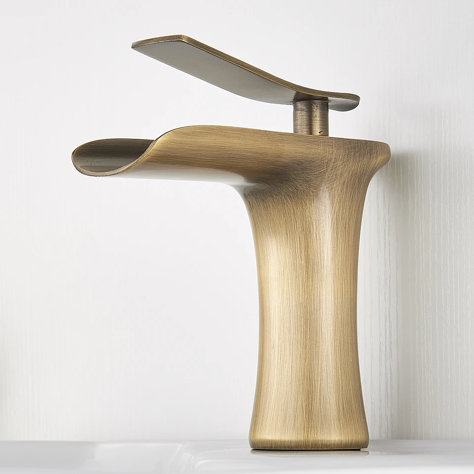 Basin Faucets Single handle Bathroom Mixer Tap Bath Antique Brass Sink Water Crane Silver Taps basin faucet bathroom faucet