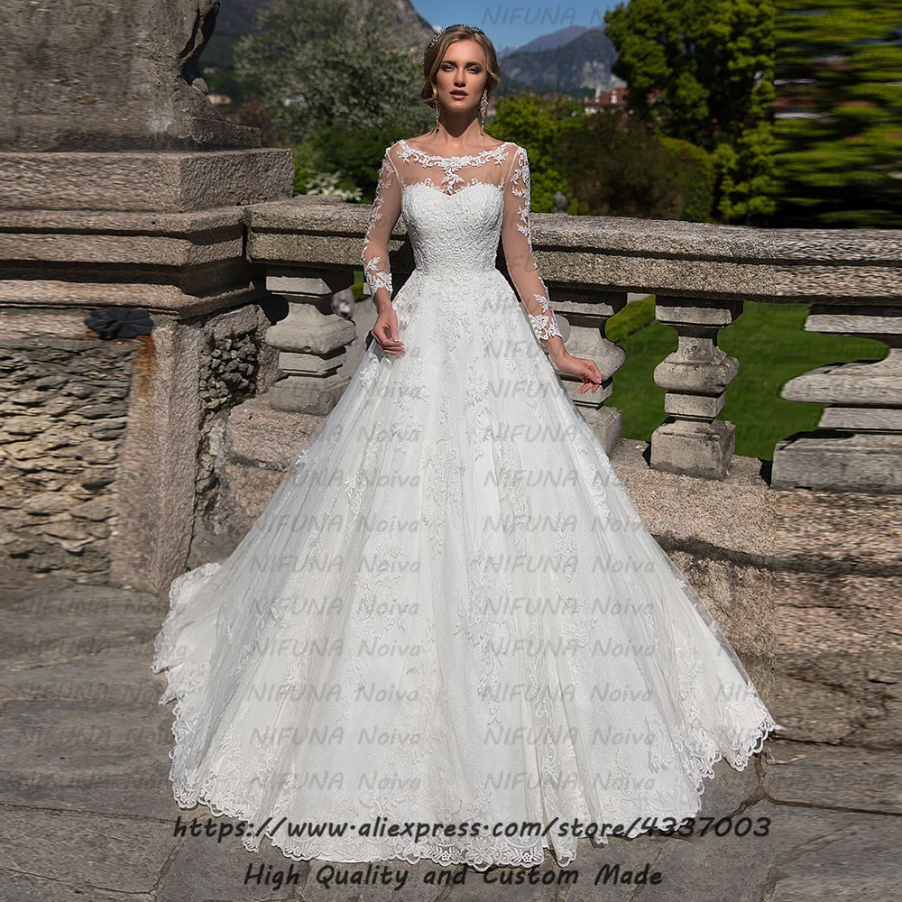 Vestito da sposa модное кружевное подвенечное платье соблазнительное длинное с открытой спинкой рукавом турецкие свадебные платья Robe de Mariee Brautkleid