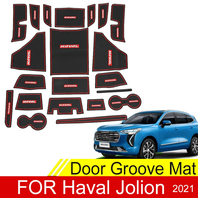 

Anti-Slip Gate Slot Cup Mat For Haval Jolion 2021 Interior Door Groove Pad Nonslip Car Accessories