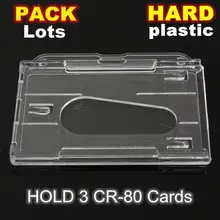 1 шт. держатель для карт s Жесткий Пластиковый двусторонний держатель для карт прозрачный держатель для карты горизонтальные держатели для удостоверения личности