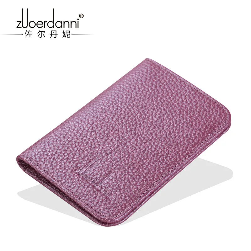 

Leather Small Card Package Ultra-Thin Card Holder Women's Bank Card Holder Card Bit More Card Clamp Genuine Leather Women's Card