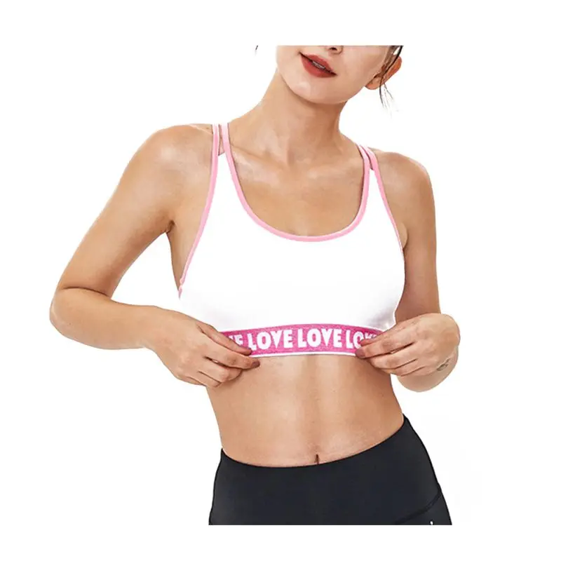 

Women's Yoga Sport Underwear Sexy Backless Printed Quick-drying Sports Bra With Padded Cushion Gathering Shockproof
