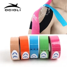 Кинезиологическая лента эластичный бинт травм деформации Поддержка 2,5 см Водонепроницаемый физио терапевтическая, для мышц баскетбола MTB велосипед защитная лента