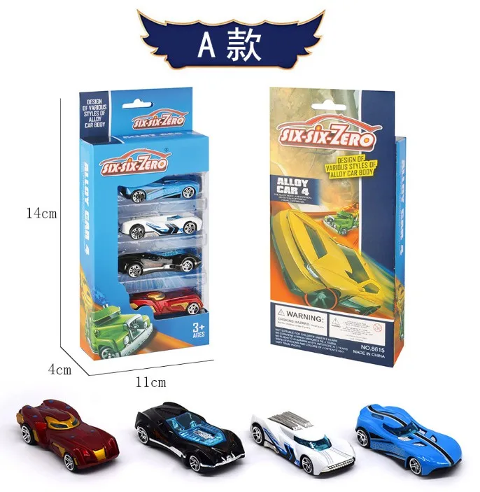 Новые 4 упаковки мини гоночная модель игрушки детские игрушки сплав раздвижной карман маленький спортивный автомобиль