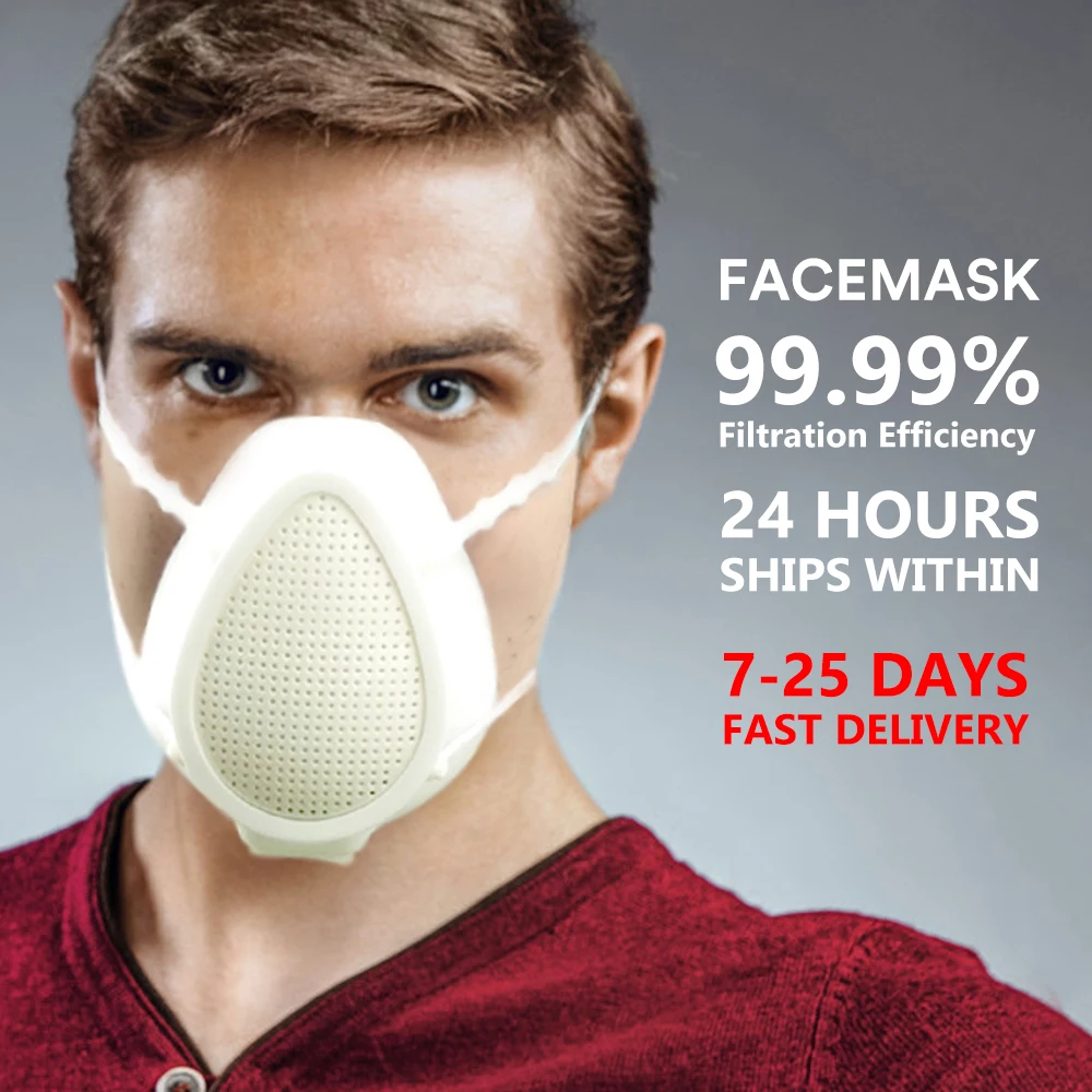 

electric face mask reusable with replacement masks filter element, 5 layers protection pm2.5 dust respirator adult kids mask