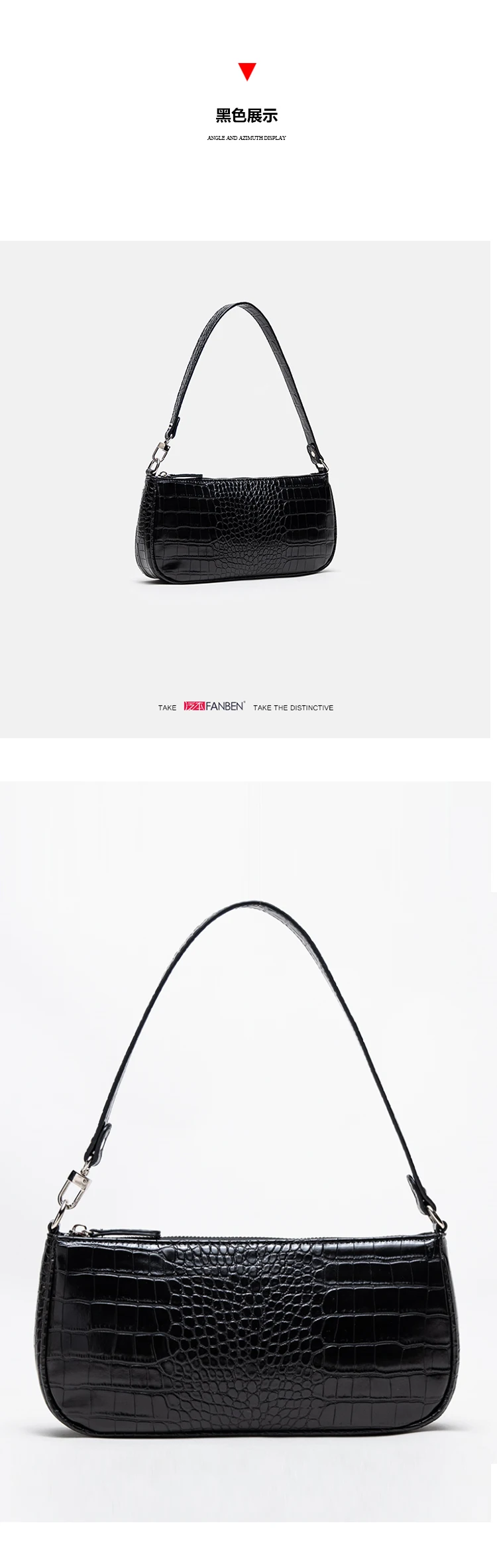 Jollque, маленькие сумки на плечо для женщин, Крокодиловая Кожа, сумочка-багет, дизайнерский бренд, черные женские сумки, кошелек, клатч