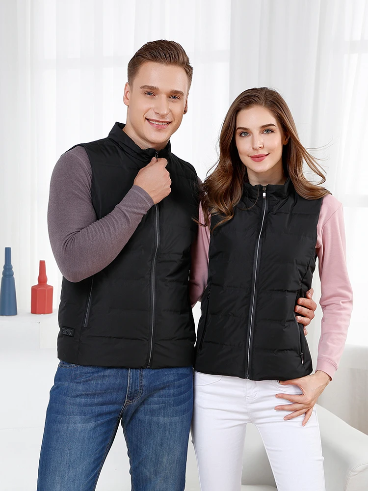 Men Jacket heated Winter womens Warm vest Electric Thermal Waistcoat Fish Hiking Outdoor camping Infrared USB Heated vest Jacket