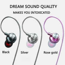 100 шт l-изгиб 3,5 мм в уши металлическая супер бас гарнитура стерео звук наушники с микрофоном спортивные наушники для iPh/Android смартфонов