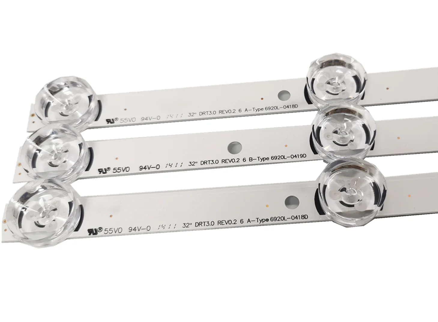 INNOTEK DRT 3.0 LED 스트립, 32 인치-A/B 타입, 6916L, 1974A, 1975A, 2223A, 2224A, 6920L-0419D, 0418D, 590mm, 6 LED, 3 개 (2 *