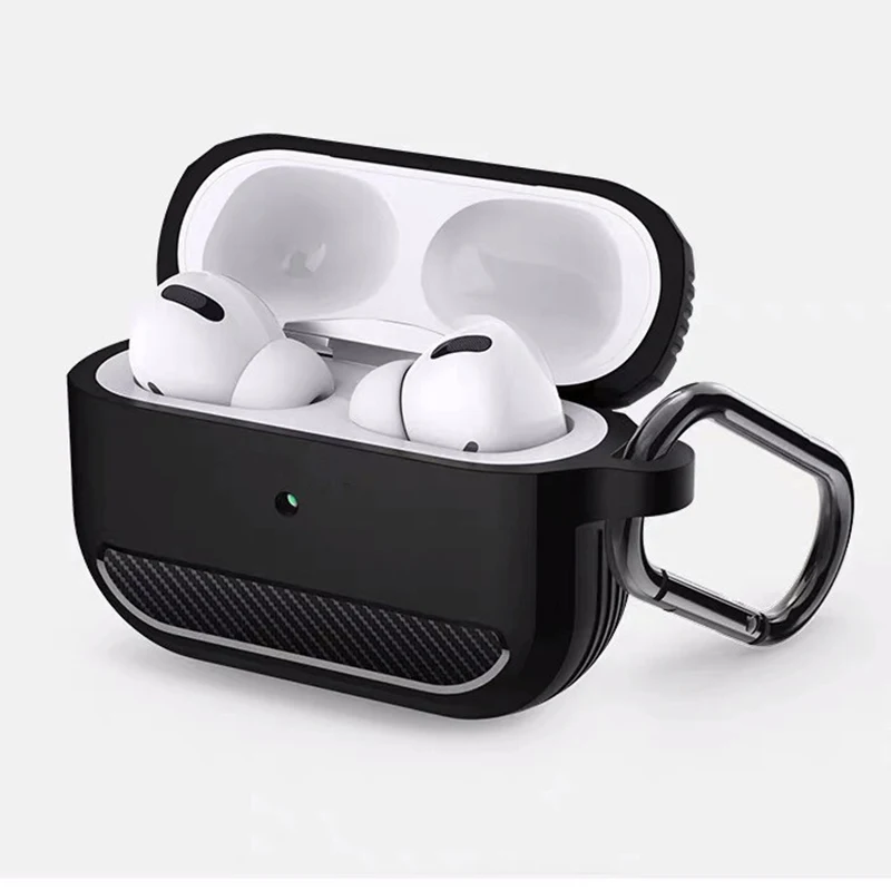 Cover For Apple Airpods pro 2 Case Silicone Soft Carbon Fiber Earphone Accessories Wireless Bluetooth Cover For Airpods 2 3 Case