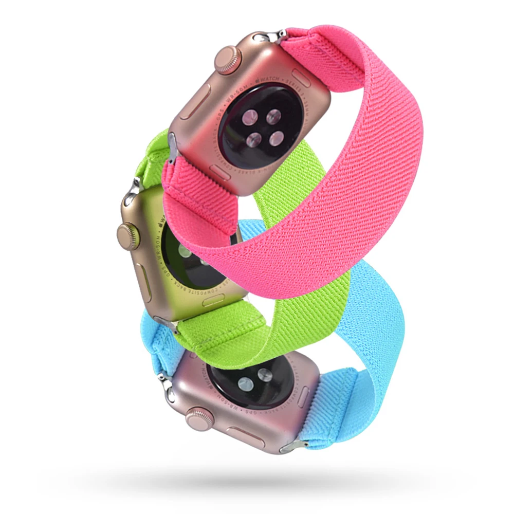 Strap For Apple Watch band 44mm 42mm Sport loop for iwatch series 7 SE 6 5 4 3 40mm 41mm 45mm watchband elasticity | Наручные часы