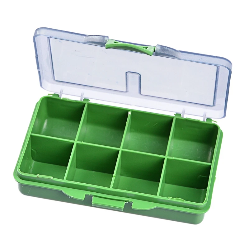 

105x75x25mm 8 bit Carp Coarse Sea Fishing Tackle Box Bit Complete Boxes System perfect for Hooks Swivels Beads Spinners Tackle