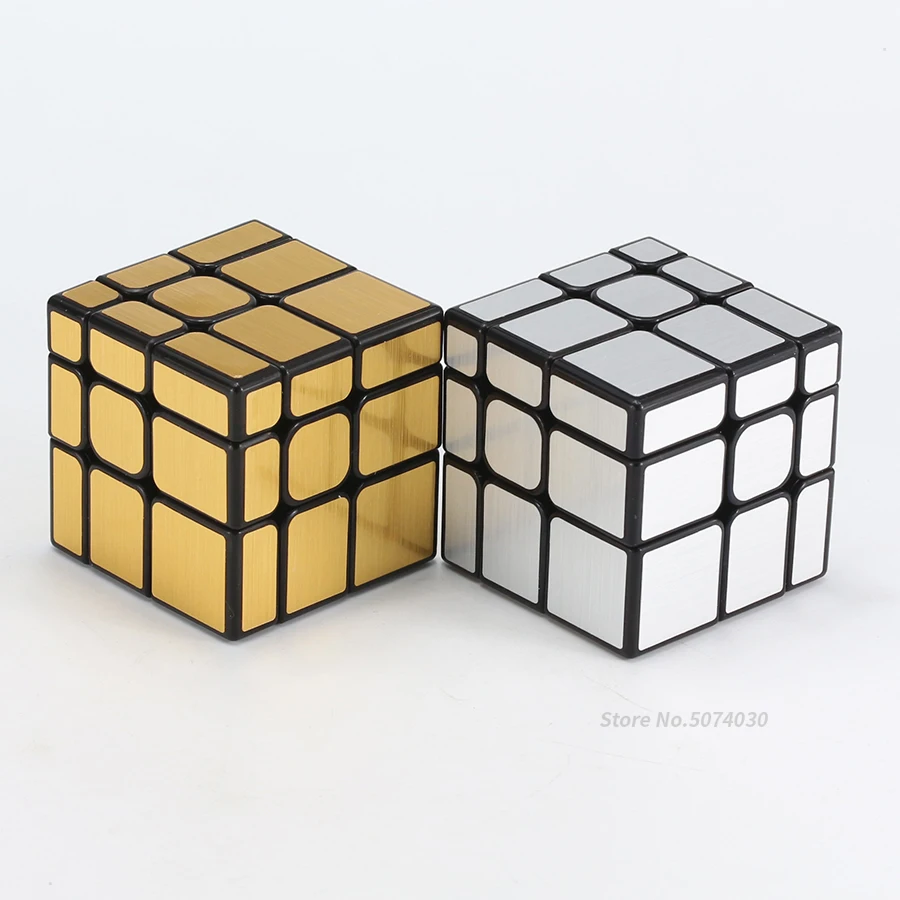 Скоростное зеркало S cube MofangJiaoshi кубики блоки серебро с глянцевым покрытием Блестящий волшебный куб головоломка кубинг школьная щетка стикер игрушка